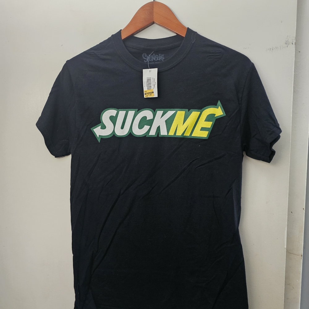 Spencer's Black Short Sleeve Tee with Graphic Design